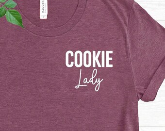Pocket Cookie Lover Shirt, Minimalist Cookie Lady Shirt, Baking Shirt, Gift For Cookie Lover, Women Cookie Tee, Mother's Day Gift
