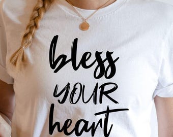 Bless Your Heart Shirt, Blessed Shirt, Bless Mama T-Shirt, New Year Heart Shirt, Birthday Mama Shirt, Christmas Mom Shirt, Mother's Day Tee