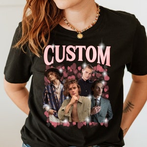 Shirt With Girlfriend Face, Custom Vintage Grilfriend Bootleg Shirt, Wife Husband Gift Tee, Bachelorette Gift, Custom Your Own Picture Idea