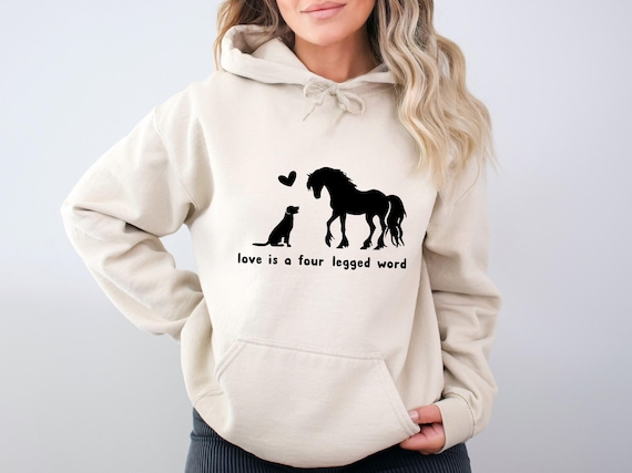 Horse Dog Lover Hoodie, Heart Dog Horse Hoodie, Horse Trainer Hoodie, Funny Country Farm Girl Hoodie, Best Animal Lover Hoodie