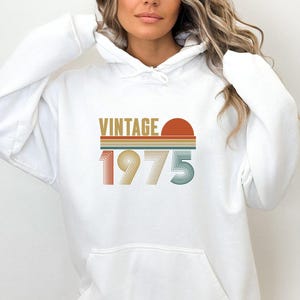 Birthday Hoodie, 50th Birthday Hoodie, Vintage 1976 Hoodie, 50th Birthday Hoodie, 50th Birthday Gift For Men Hoodie, Husband Birthday Hoodie imagem 7