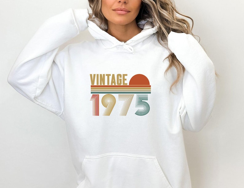 Birthday Hoodie, 50th Birthday Hoodie, Vintage 1976 Hoodie, 50th Birthday Hoodie, 50th Birthday Gift For Men Hoodie, Husband Birthday Hoodie imagem 7