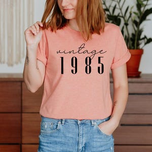 40th Birthday Shirt, Vintage 40th Birthday Year Number Shirt, Gift For Mom 40th Bday T-Shirt, Classic 1985 Shirt, Best Friend 40 Bday Tee image 3