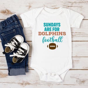Football Onesie®, Baby Onesie® Bodysuit, Football Baby Clothes, Baby Shower Gift, Dolphins Outfit, Sunday Football, Sports Onesie®, New Baby