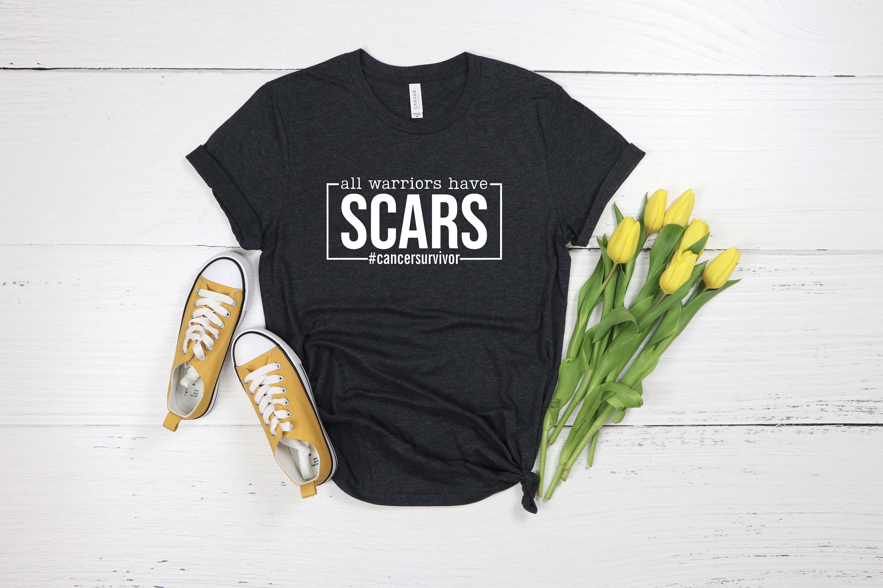Cancer Survivor Shirt, Cancer Scars Shirt, Cancer Shirts for Women, All Warriors Have Scars Shirt, Breast Cancer Survivor, Women Cancer Gift