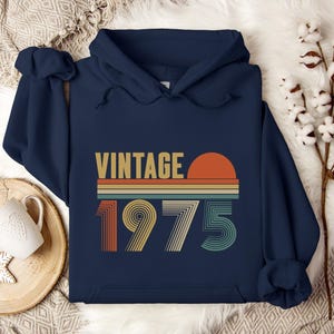 Birthday Hoodie, 50th Birthday Hoodie, Vintage 1976 Hoodie, 50th Birthday Hoodie, 50th Birthday Gift For Men Hoodie, Husband Birthday Hoodie imagem 6