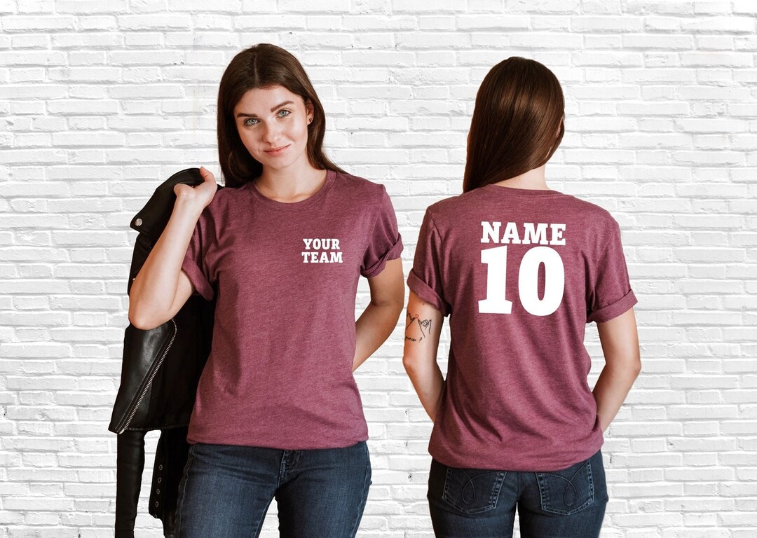 Sport Team Shirt Pocket Team Shirt Personalized Team Tee Etsy