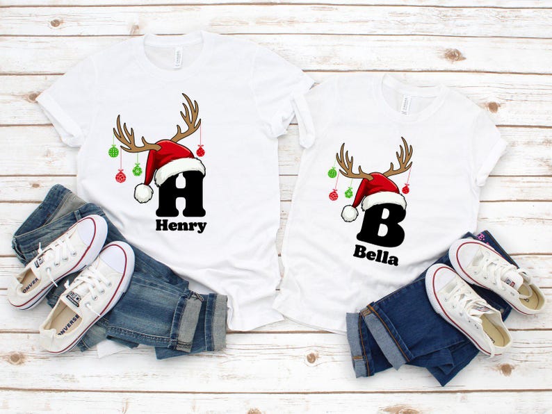 2024 Monogrammed Family Christmas Tshirt, Custom Xmas Group Shirt With