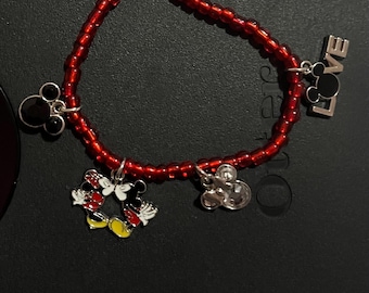 Mickey And Minnie Mouse  Bracelet