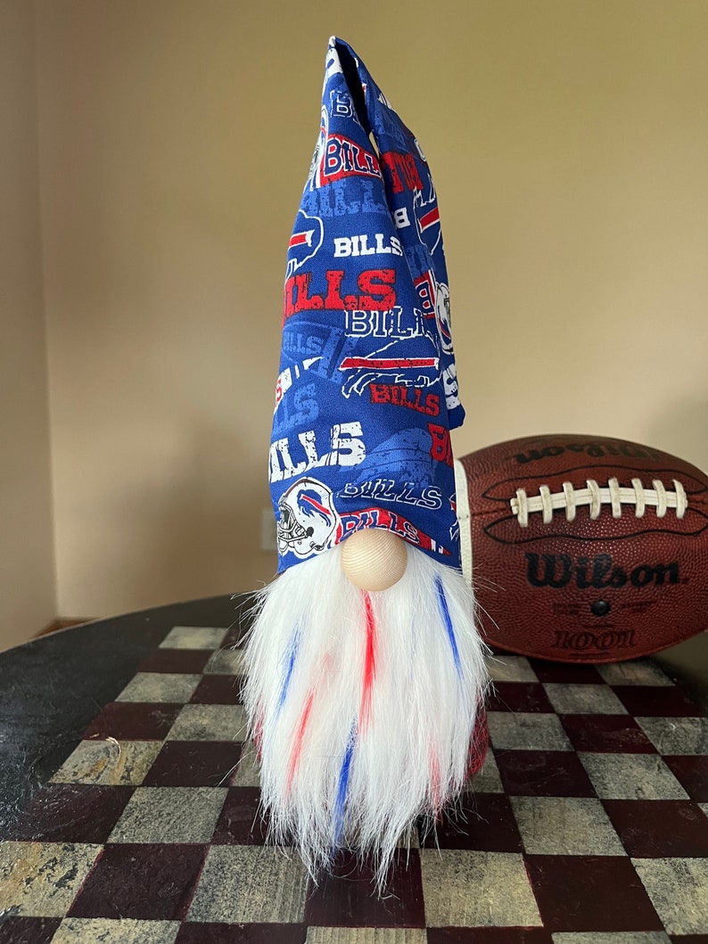 Buffalo Bills Gnome NFL Home Decor Bills Fabric Hat Includes Etsy