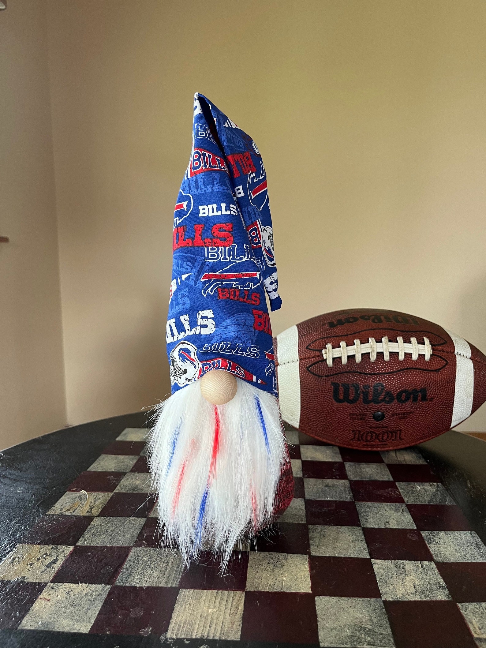 Buffalo Bills Gnome NFL Home Decor Bills Fabric Hat Includes Etsy