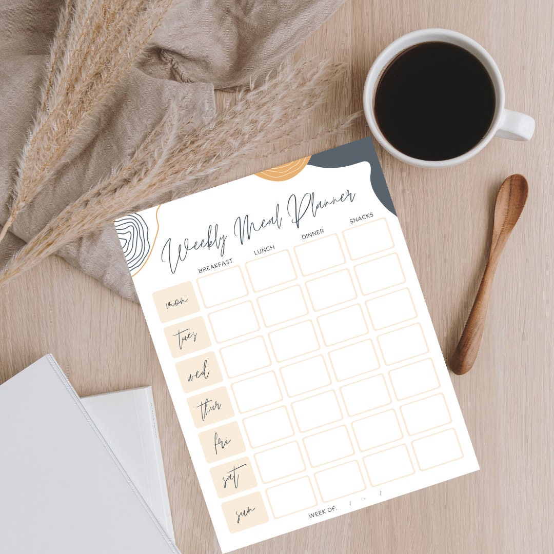 Downloadable Weekly Meal Planner Template | Meal Planner Template ...