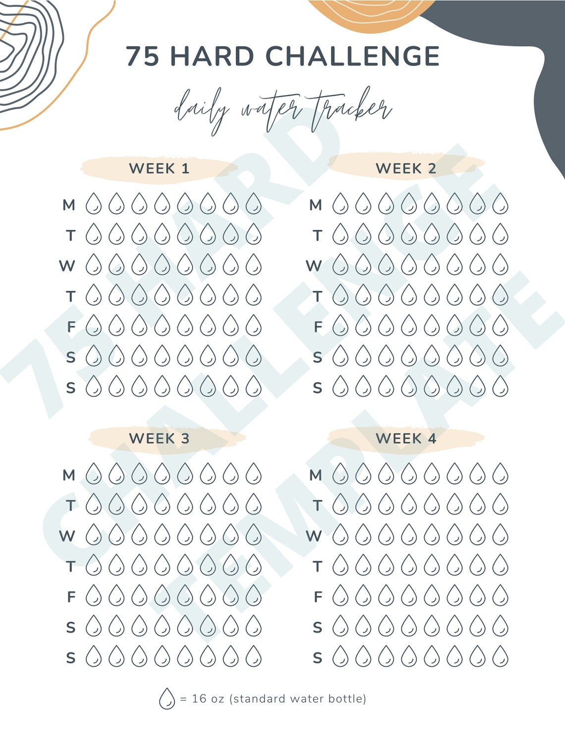 75 Hard Challenge Printable Template BUNDLE NEUTRALS Etsy