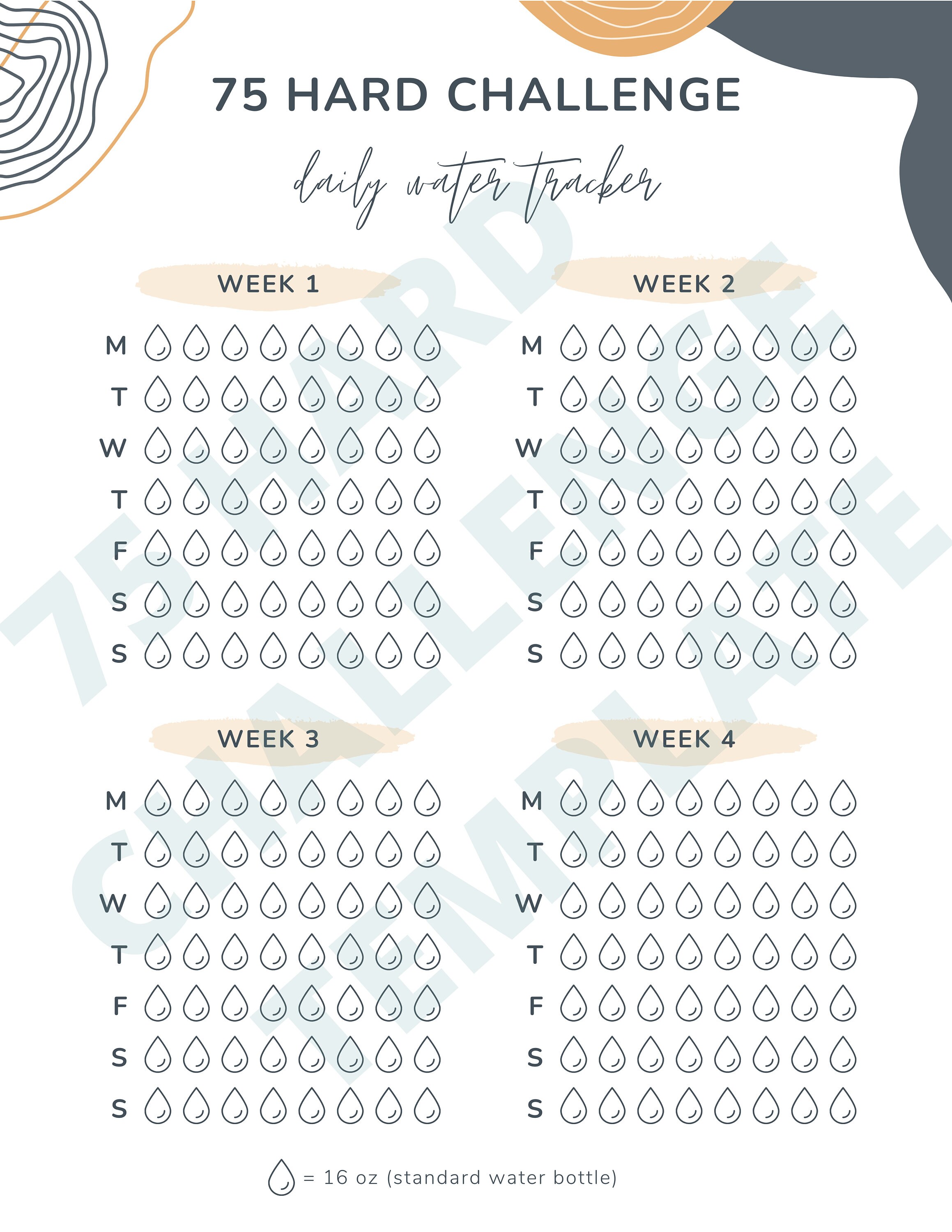 75 Hard Challenge Printable Template BUNDLE NEUTRALS Etsy