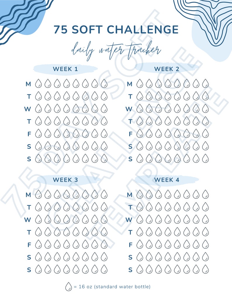 75 SOFT Challenge Printable Template BUNDLE Blues Digital Etsy México 75 SOFT Challenge Printable Template BUNDLE Blues Digital Etsy México