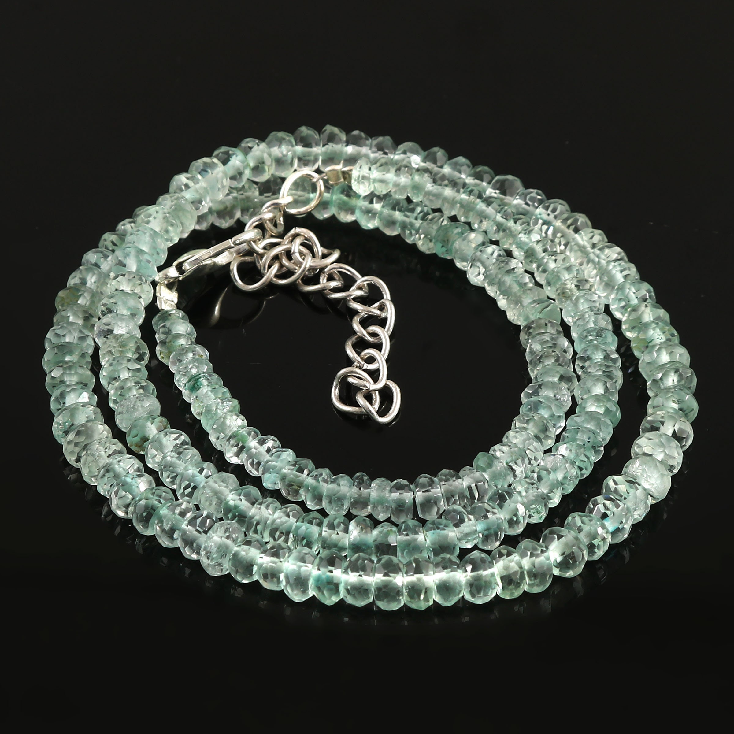 Bella Perline Di Rondelle Sfaccettate Acquamarina 7mm / 9mm