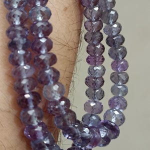 Absolutely Gorgeous- Alexandrite Faceted Rondelle Beads Color Changing Alexandrite Beads Sparkling Rondelle Beads Alexandrite Gemstone Beads