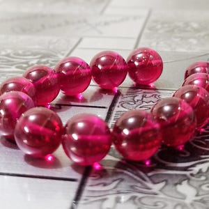 Extremely Beautiful-AAA+++Blood Red Ruby Smooth Round Shape Beaded Necklace|Dainty Smooth Ruby Ball Bead|Elegant Polished Ruby Gemstone Bead