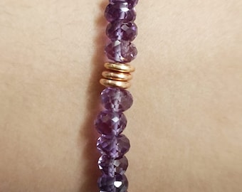 AAA++ Quality Alexandrite Bracelet's|Alexandrite Faceted Beaded Bracelet| Sparkling Alexandrite Gemstone Beads|Color Change Alexandrite Bead