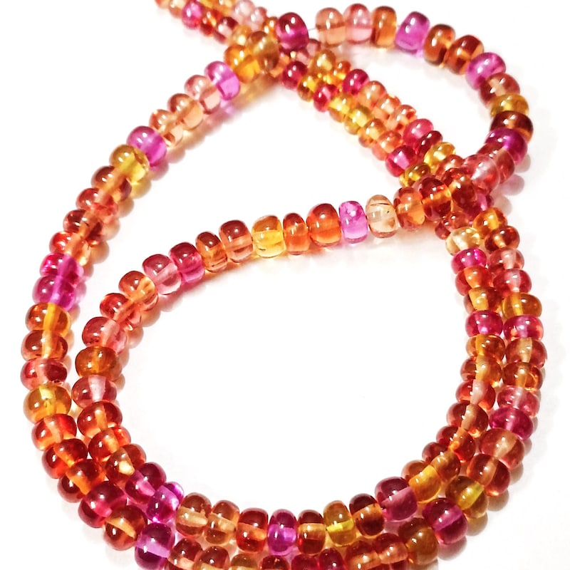 AAAA + saphir padparadscha les plus rares à facettes, gouttes de saphir