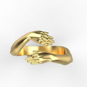 925 sterling silver Hug ring for men and women&#39;s.