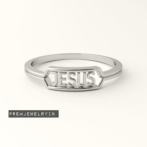 925 sterling silver handmade Signet Jesus Ring, Saviour Jesus Gift Ring, Christian Messiah Jewelry, Protection Ring, Christian Man Gift