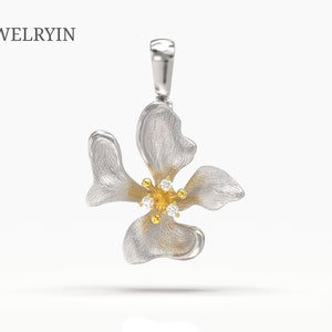 925 Silber Sonnenblume Charm Halskette | Handarbeit | Sonnenblume Geschenke | Blumen | Weihnachtsschmuck | Blume | Minimal | Süß | Personalisiertes Geschenk