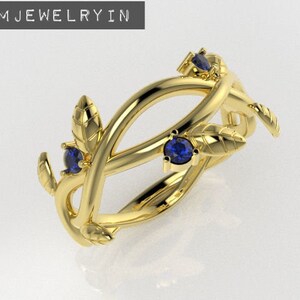 Handmade Sterling Silver Green Leaf Ring: February Birthstone