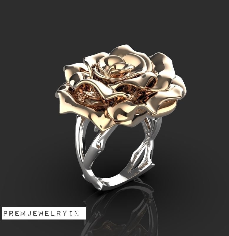 Ring Flower Pattern 925 Sterling Silver Rose Ring: Flower Pattern Jewelry - Etsy