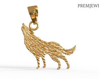 925K Sterling Silver Wolf Pendant: Symbolic Necklace