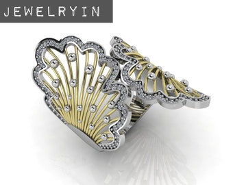 Verstellbarer Sterling Silber Engel Flügel Ring: Minimalistischer 925 Ring