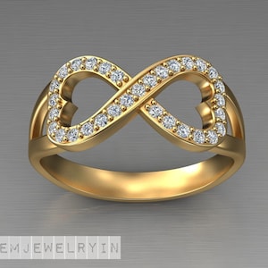 925 sterling silver Infinity diamond ring for men and women&#39;s. With 925 hallmark.