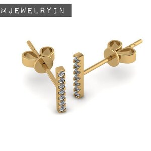 925 sterling zilveren klassieke delicate Dimond oorbellen met edelstenen.