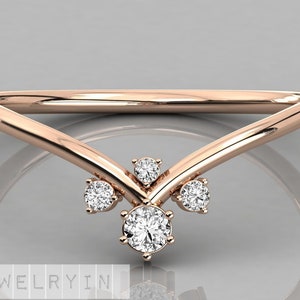 Women solitaire ring,V minimalist ring,V Diamond ring, Dainty ring ,Gold Filled ring, Silver ring ,Stackable ring,Minimalist ring,Tiny ring.