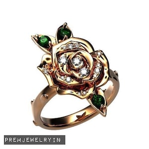 925 sterling silver Statement ring, A sculpted orchid ring, luxury Flower pattern ring, Diamond ring, Women jewellery, flower-rose-ring.