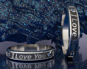 Handmade 925 Sterling Silver I LOVE U Ring: Promise Jewelry