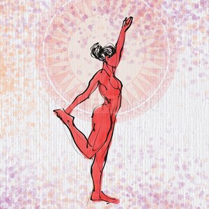 Woman in yoga pose