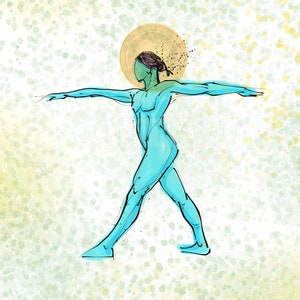 Woman in a yoga pose
