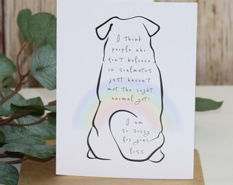 Sympathy Card for Dog - Sympathy Card for Pet