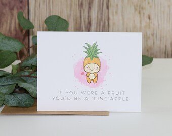 Couple Card - Cute Fineapple - Anniversary Card