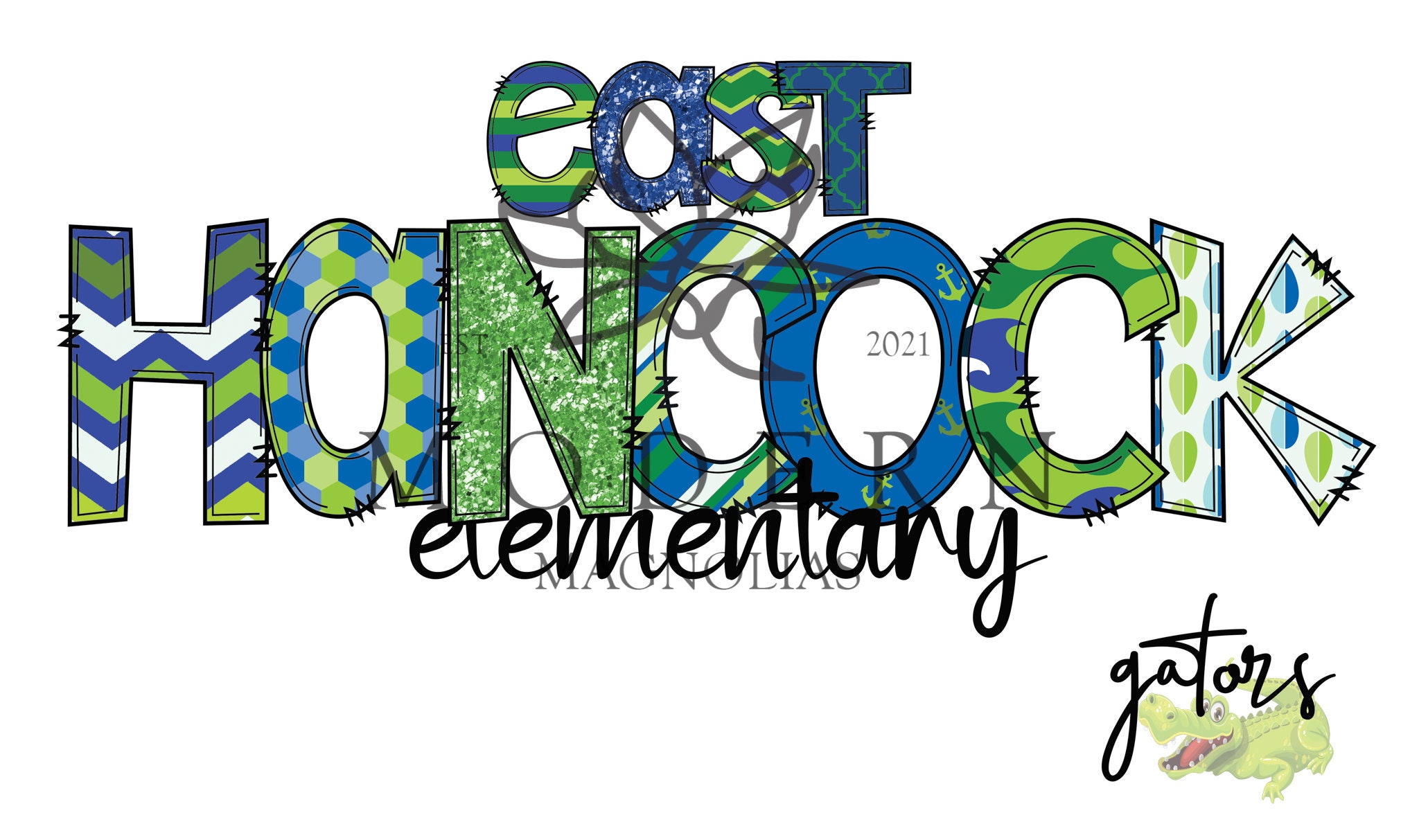 East Hancock Elementary Gators Sublimation Transfer Etsy