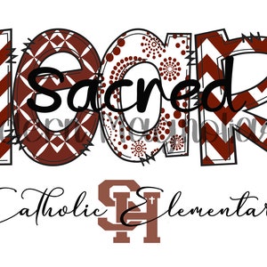 Sacred Heart Catholic Elementary Sublimation Print
