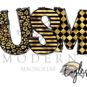 Eagles USM Golden Digital PNG