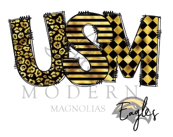 Eagles USM Golden Digital PNG