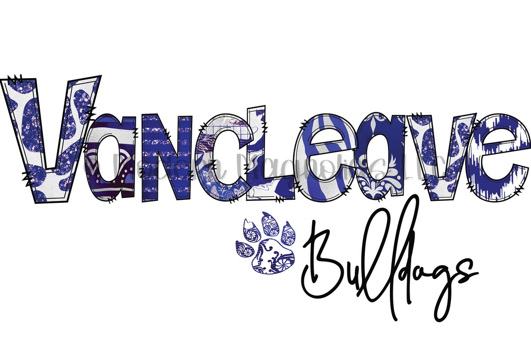 Vancleave Bulldogs Sublimation Design Etsy