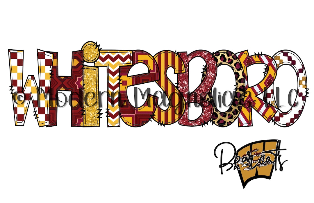 Whitesboro Bearcats PNG Digital Transfer Etsy