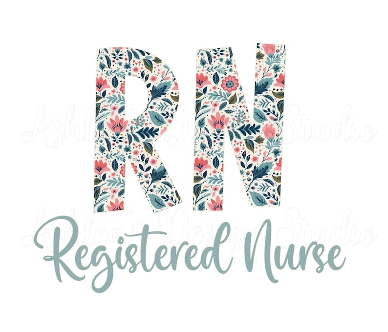 Rn Vector Patterns RN Png RN Svg Registered Nurse Floral Digital Download - Etsy