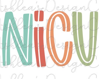 nicu neonatal intensive care unit png and svg sublimation digital download minimalist with color