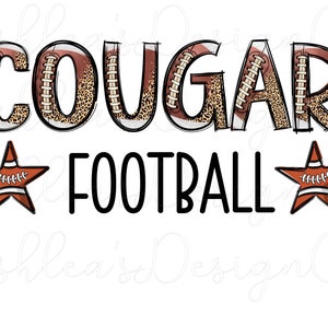 cougar football leopard cougar png football svg digital download