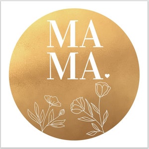 Happy Mother&#39;s Day Greeting Card, Gold Flowers Mothers Day Card, Personalized PRINTABLE Card